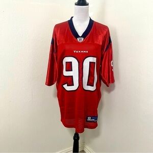 Houston Texans NFL Reebok Jersey Size Large Red White Reebok Mario Williams